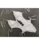 Trikini One-Piece Swimsuit Dea Glitter White