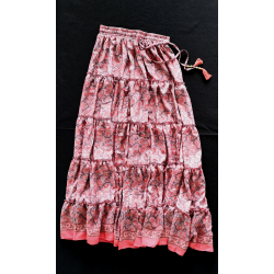 Long Skirt FreeLove Ibiza Coral 100% Silk