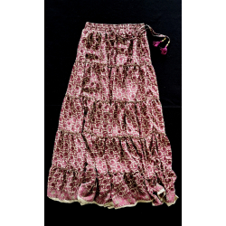 Long Skirt FreeLove Ibiza Pink Gold 100% Silk