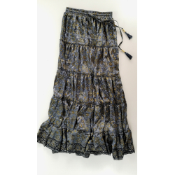 Long Skirt FreeLove Ibiza Grey 100% Silk