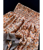 Skirt FreeLove Ibiza Apricot Flowers 100% Silk