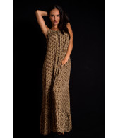 Long Dress Moon FreeLove Ibiza Hazelnut Gold 100% Silk