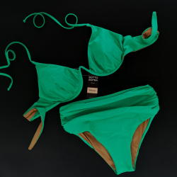 Wired Bra Cup C D Bikini Venere Emerald Green Classic High Bottom 10cm