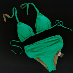Triangle Bikini Cup C D Venere Emerald Green Classic High Bottom 10cm