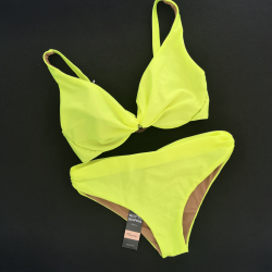 Wired Bra Cup D E Bikini Venere Yellow Sirio Fluo Classic High Bottom 5cm