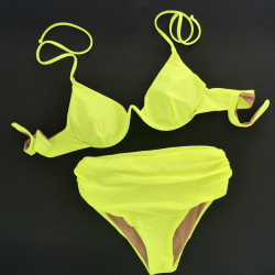 Wired Bra Cup C D Bikini Venere Yellow Sirio Fluo Classic High Bottom 10cm