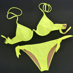 Wired Bra Cup C D Bikini Venere Yellow Sirio Fluo Bikini Bottom