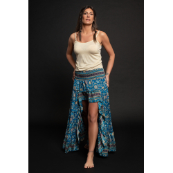 Skirt  FreeLove Ibiza Turquoise Magnolia 100% Silk
