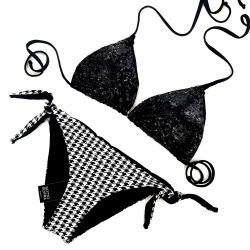 Triangle Paillettes Cup C D Bikini Pied de Poul Bikini Bottom "Mini"