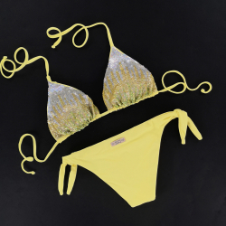 Triangle Cup C D Bikini Paillettes Lemon Bikini Bottom