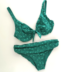 Wired Bra Cup CD Sangallo Green Classic Bottom 5CM High