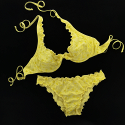 Wired Bra Cup C D Sangallo Yellow Classic Bottom